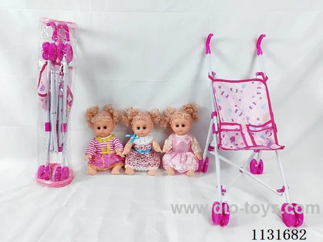 14" Doll with English IC, Plastic Cart