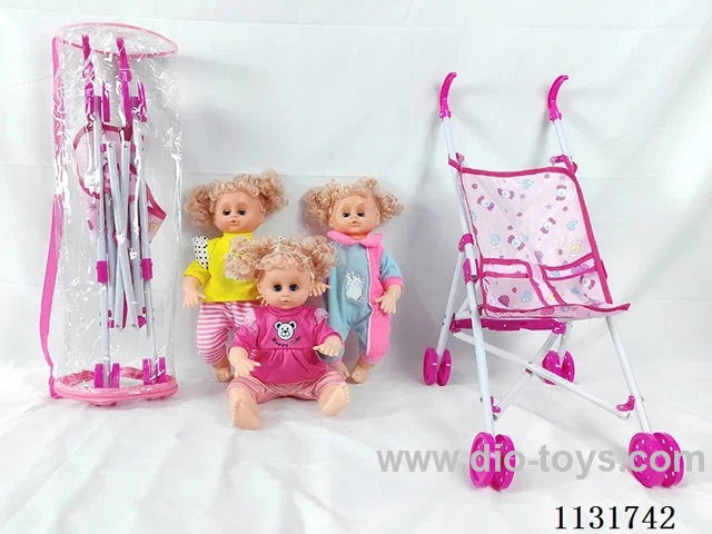 16 inch doll with English IC, plastic stroller
