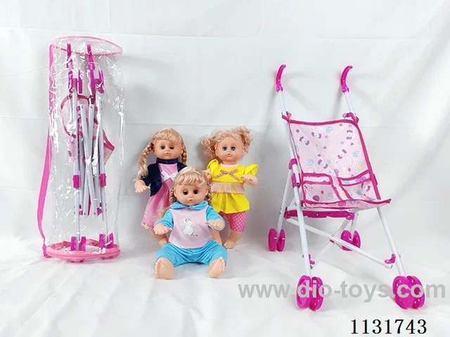 16 inch doll with English IC, plastic stroller