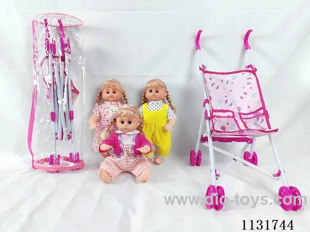 16 inch doll with English IC, plastic stroller