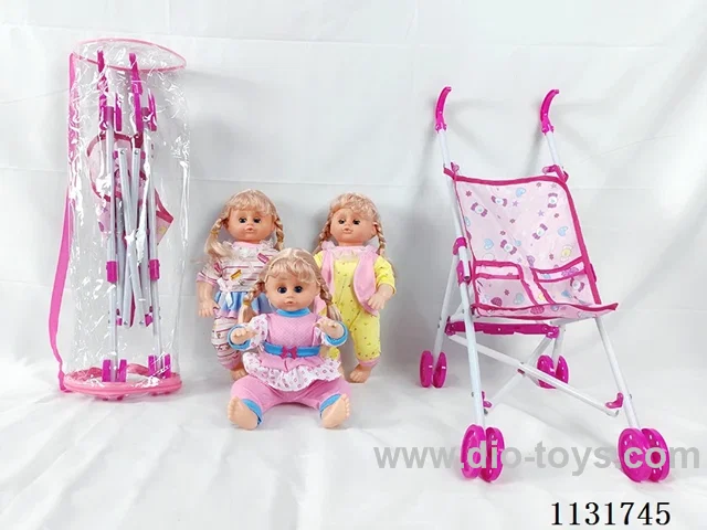 16 inch doll with English IC, plastic stroller