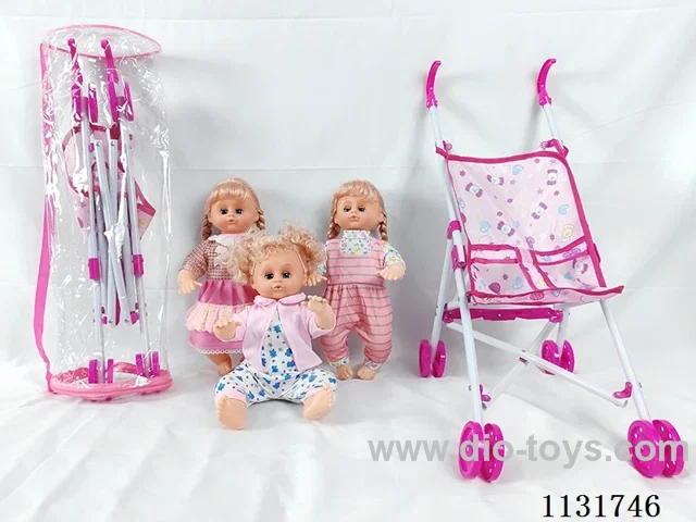 16 inch doll with English IC, plastic stroller
