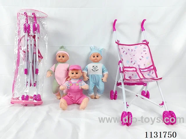 16 inch doll with English IC, plastic stroller