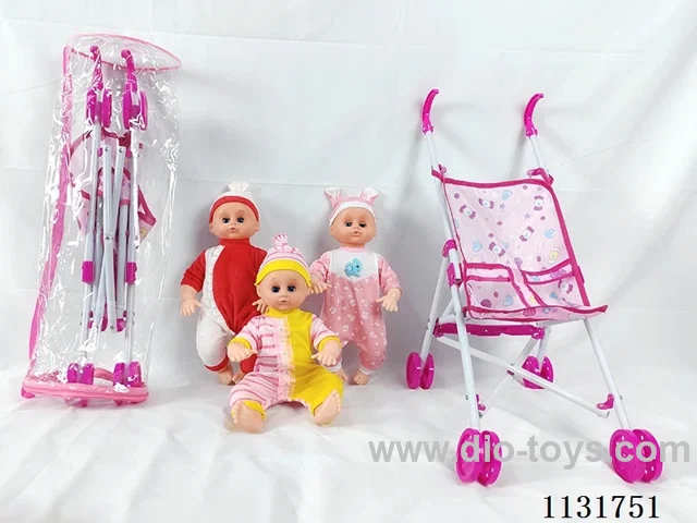 16 inch doll with English IC, plastic stroller