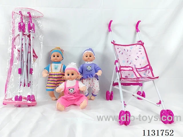 16 inch doll with English IC, plastic stroller