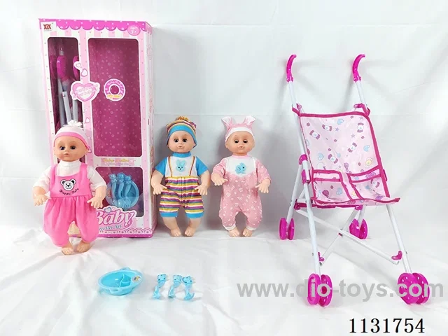16" Doll with English IC,Plastic Cart