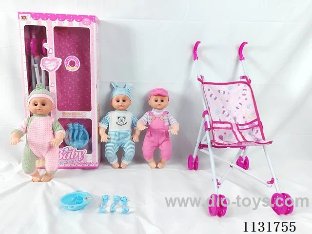 16" Doll with English IC,Plastic Cart