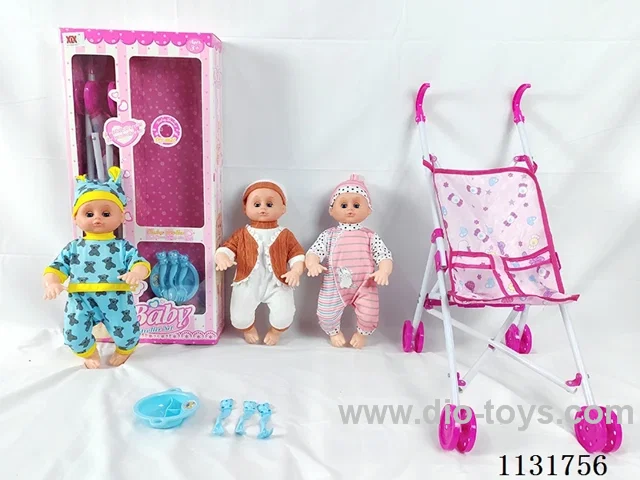16" Doll with English IC,Plastic Cart