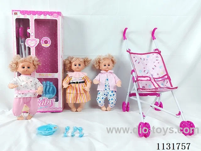16" Doll with English IC,Plastic Cart