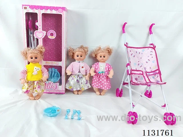 16 inch doll with English IC, plastic stroller
