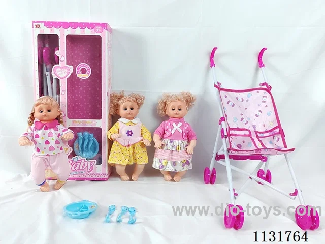 16 inch doll with English IC, plastic stroller