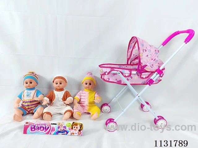 16" Doll with English IC, Iron Trolley