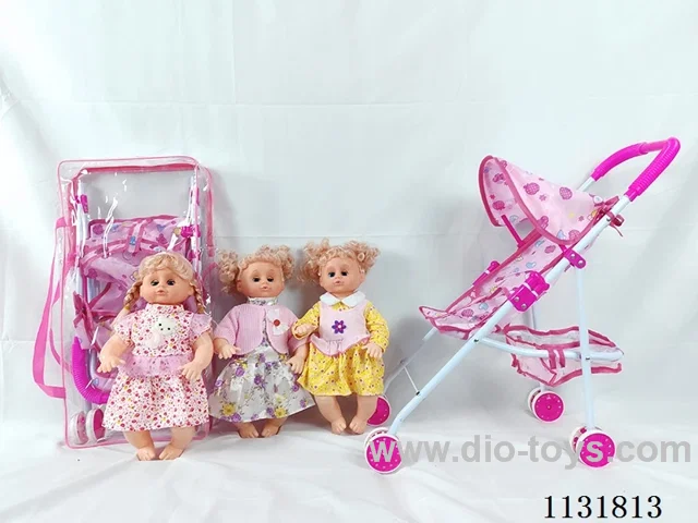 16" Doll with English IC, Iron Cart