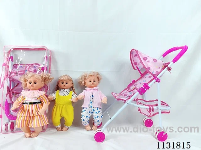 16" Doll with English IC, Iron Cart