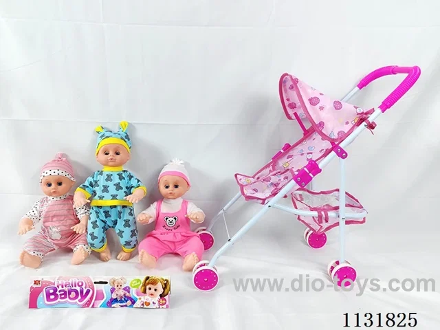 16 inch doll with English IC, iron car
