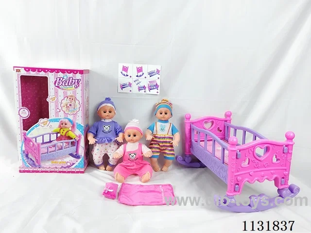 16 inch doll with English IC, large blowing air shaker, pillow, quilt