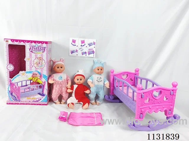 16 inch doll with English IC, queen-size blow-up shaker, pillow, quilt