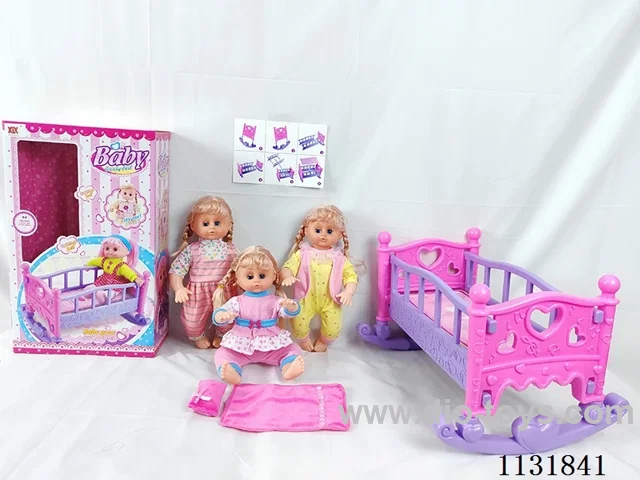 16 inch doll with English IC, queen-size blow-up shaker, pillow, quilt