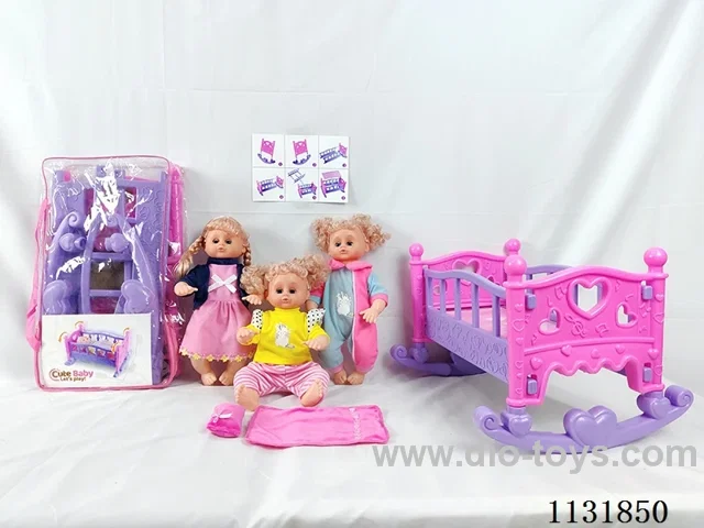 16 inch doll with English IC, queen-size blow-up shaker, pillow, quilt