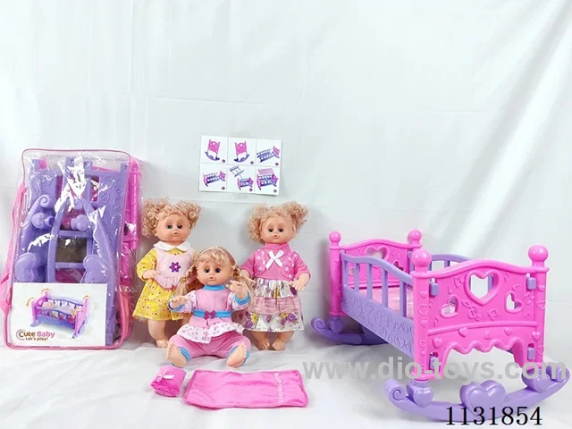 16 inch doll with English IC, queen-size blow-up shaker, pillow, quilt