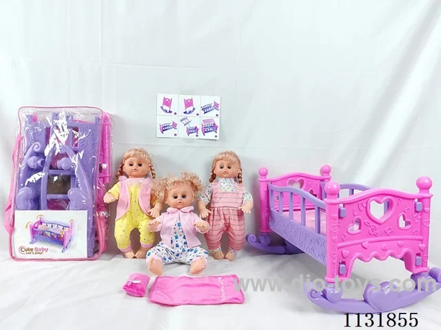 16 inch doll with English IC, queen-size blow-up shaker, pillow, quilt