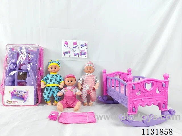 16 inch doll with English IC, queen-size blow-up shaker, pillow, quilt