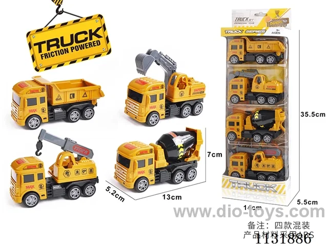 Inertia Engineering Vehicle 4pcs/(ABS)four mixes