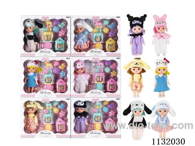 6" Solid Doll with Accessories
