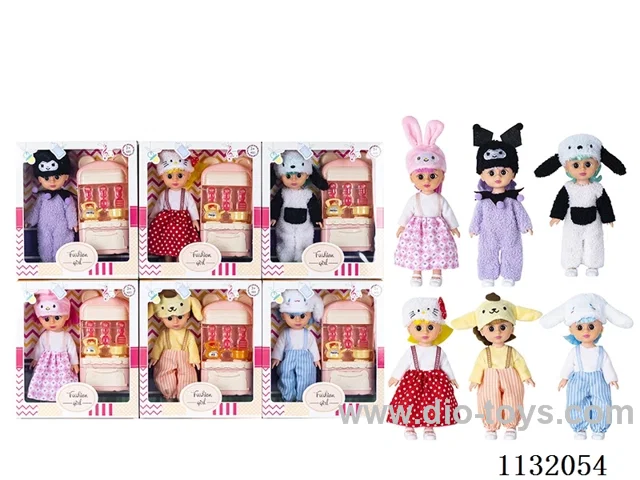 10" Full Body Vinyl 3D Eye Doll with Accessories and Music