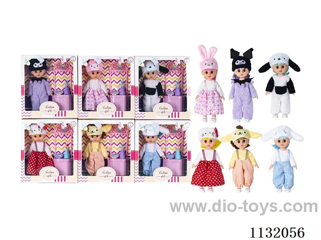 10" Full Body Vinyl 3D Eye Doll with Accessories and Music