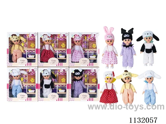 10" Full Body Vinyl 3D Eye Doll with Accessories and Music