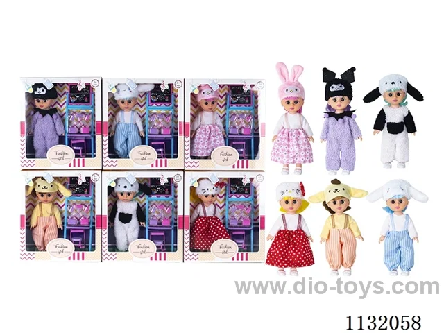 10" Full Body Vinyl 3D Eye Doll with Accessories and Music