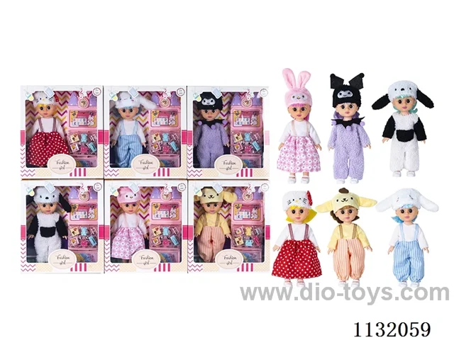10" Full Body Vinyl 3D Eye Doll with Accessories and Music