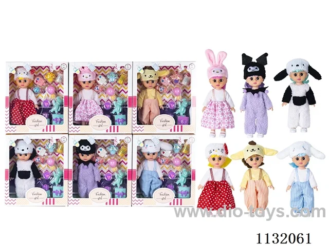 10" Full Body Vinyl 3D Eye Doll with Accessories and Music