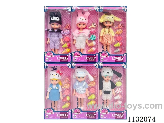 8" Solid doll with accessories