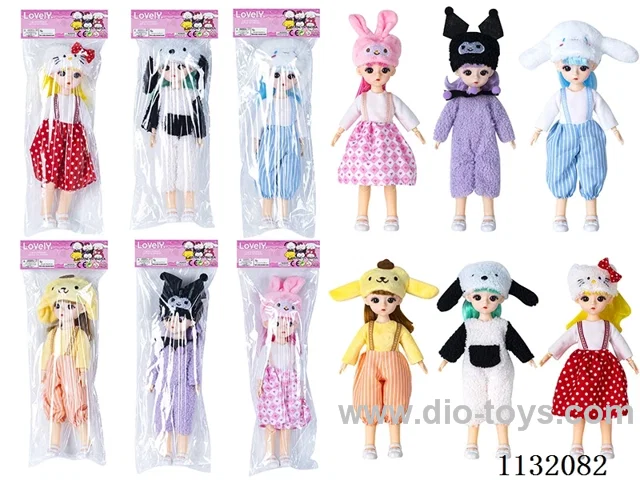 12" Solid Body Articulated 3D Eye Doll