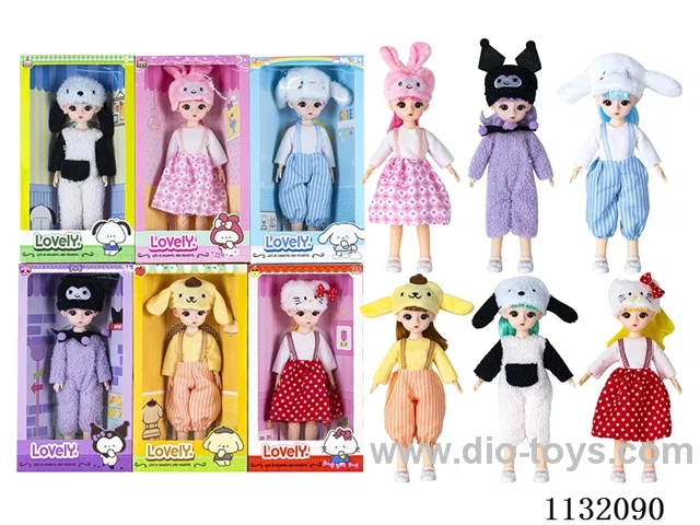 12" Solid Body Articulated 3D Eye Doll