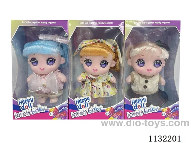 10 inch full body vinyl 3D eye cotton doll