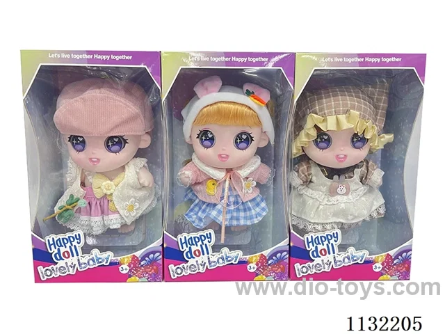 10 inch full body vinyl 3D eyes cotton doll