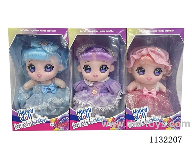 10 inch full-body vinyl 3D cotton doll with eyes