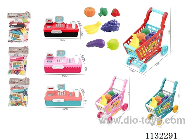 Cash register + shopping trolley
