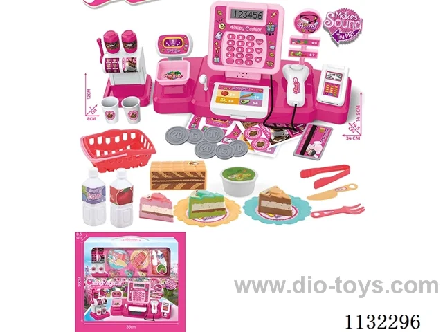 Cash register cake set with calculator / sound / 2*AA batteries not included