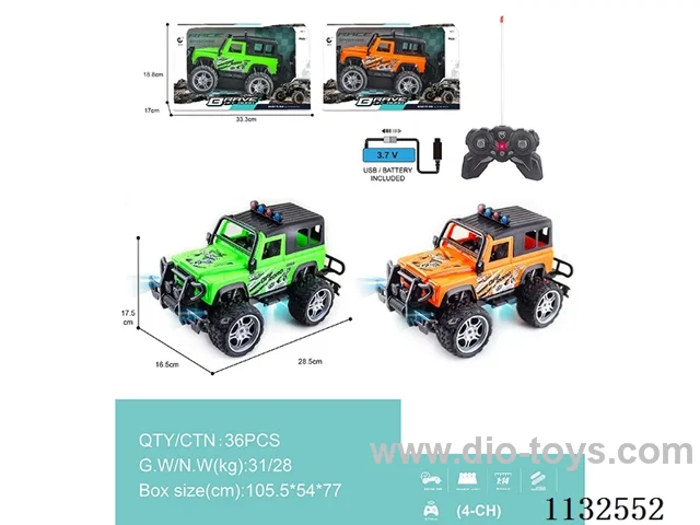 1:14 27MHz 4ch rc car with light (batteries included)