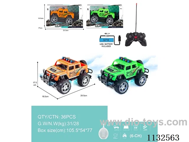 1:14 27MHz 6ch rc car with light/spray function with water bottle (battery included)