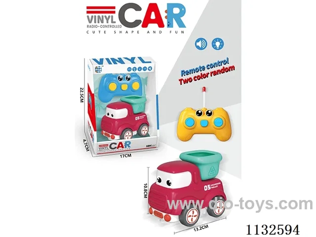 3ch Vinyl car with lights/music (batteries not included)