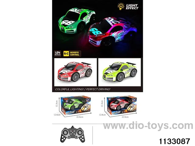 mini-PVC Bugatti 4ch RC car included 3.7V lithium battery +USB