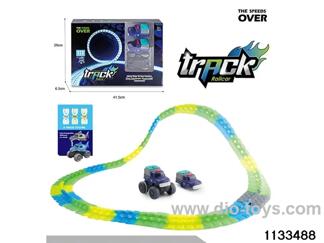 Glow-in-the-dark railcar