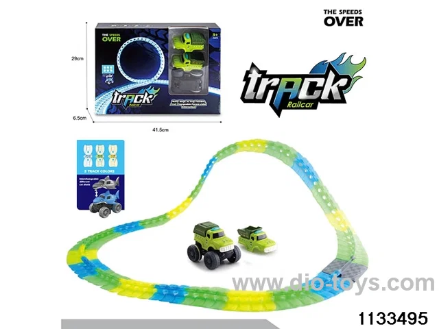 Glow-in-the-dark railcar