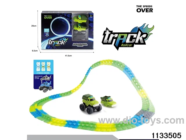 Glow-in-the-dark railcar