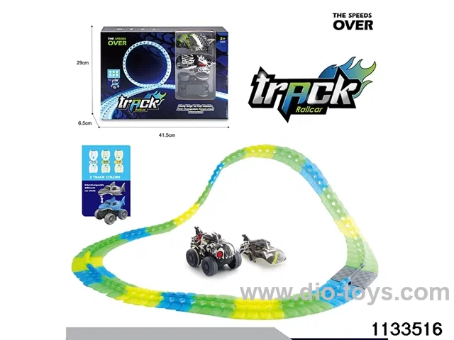 Glow-in-the-dark railcar